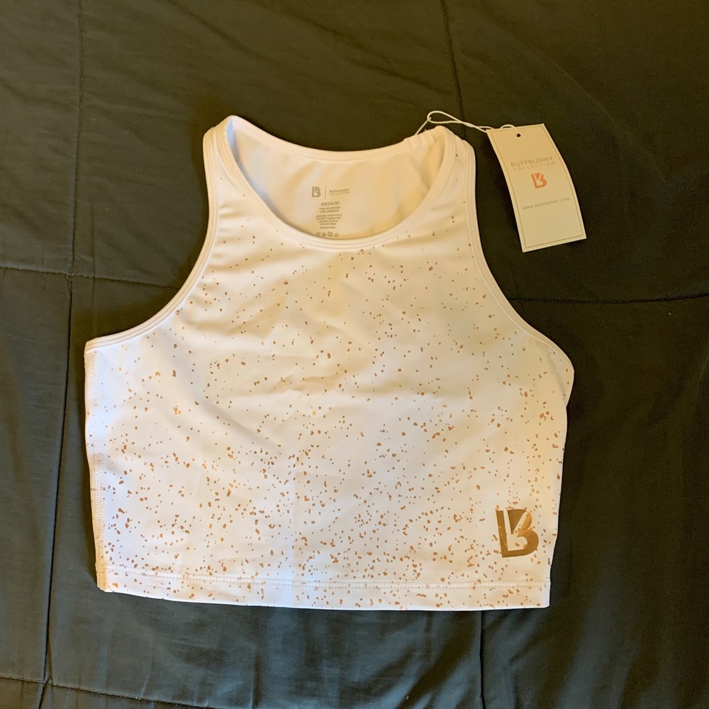BuffBunny Rose Gold Sparkle Crop Top